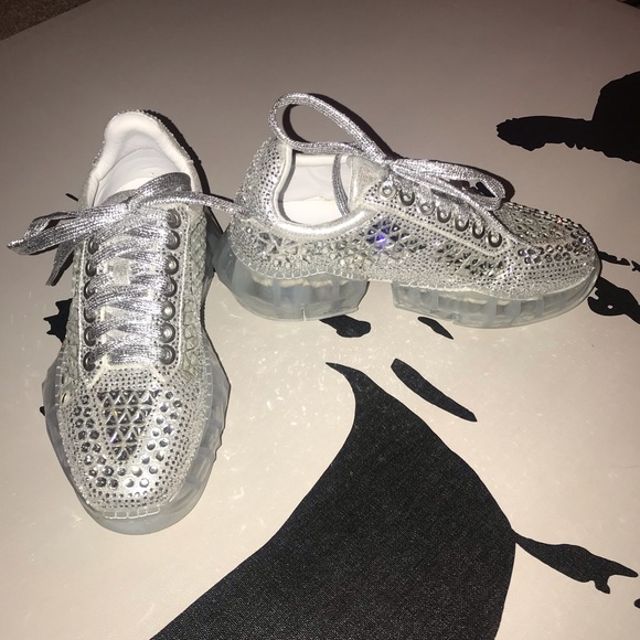 Rhinestone Glitter Women’s Sneakers - Picture 3 of 5